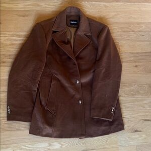 CenVen Brown Coat with Button Details